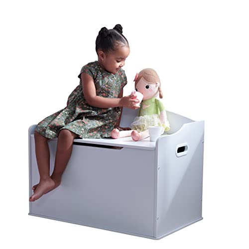 KidKraft Austin Baúl con Tapa para almacenaje de Juguetes de Madera, Muebles para Salas de Juego y Dormitorio de niños, Blanco , color/modelo surtido