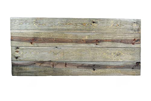 Raw Wood Cabecero de Cama de Madera Rústico, Estilo Vintage 190 cm Modelo Fuji | Artesanal con Acabado Envejecido | Hecho a Mano con Madera de Bosques Sostenibles | Decoración para el Hogar