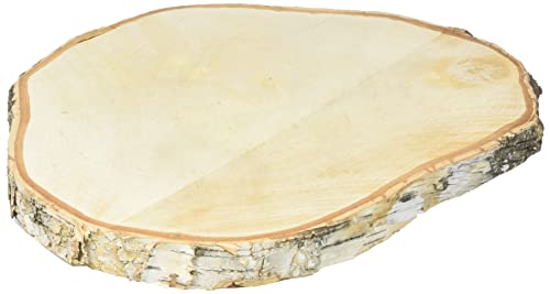 Rayher 55807000 Rodaja de madera de abedul, natural, diámetro de entre 29 y 32 cm