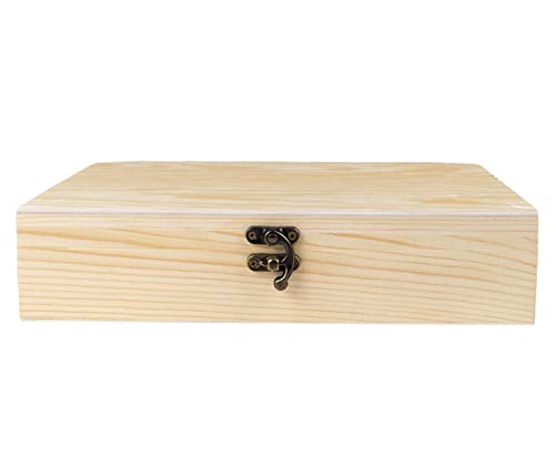 Alsino Vitrina de coleccionista de madera natural sin tratar para figuras minerales y tesoros coleccionables (caja de madera 11)