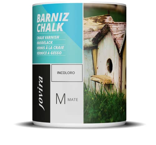 JOVIRA PINTURAS Barniz Chalk. Protege y embellece la madera en interior. (750 Mililitros, Barniz Chalk)