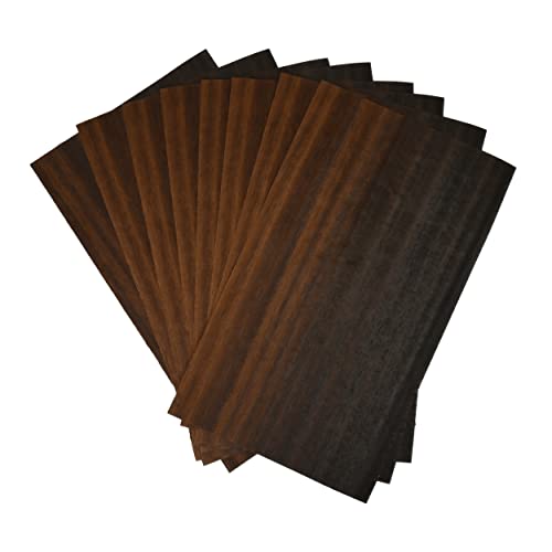 Kontrasti Chapa de madera Eucalipto ahumada 30 cm x 15 cm x 0,5 mm aprox. x 8 hojas - Madera cruda - Adecuado para: modelismo, muebles, trabajos de reparación, restauración, bricolaje y bricolaje