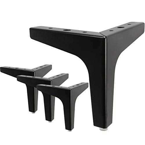La Vane - Patas de metal para muebles, 4 unidades, triangulares, repuesto para mesa, armario, sofá, estantería
