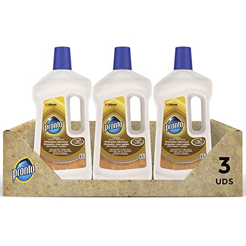 Pronto Limpiador Jabonoso - Producto De Limpieza Para Suelos Y Muebles De Madera, 750 ml, 3 Unidad (Paquete de 1)