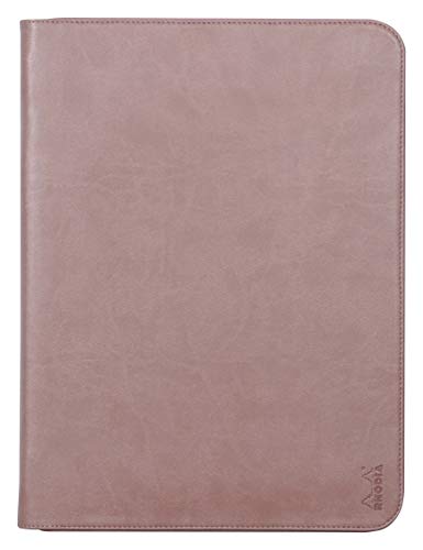 RHODIA 168124C – Carpeta portadocumentos rodiarama de madera de rosa – para bloc de notas y cuadernos A4 o A4+ | Tamaño cerrado 25,5 x 34 cm – Funda para tablet – piel sintética