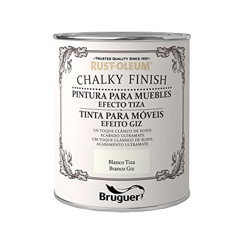 Rust-Oleum Bruguer Chalky Finish pintura para muebles Blanco Tiza 125ml