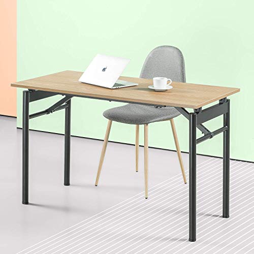 ZINUS Mare 119 cm, escritorio plegable de metal negro con acabado resistente al agua | Mesa plegable versátil | Escritorio de oficina | No requiere montaje