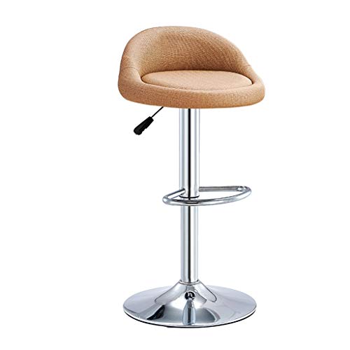 Crazy stool Zhou-WD PU Comedor heces, Altura Ajustable de Espalda Alta Taburete con reposapiés Usado for Café Bar Casa Cocina Contador Presidente Taburetes de Bar (Color : #9, Size : 60-80CM)