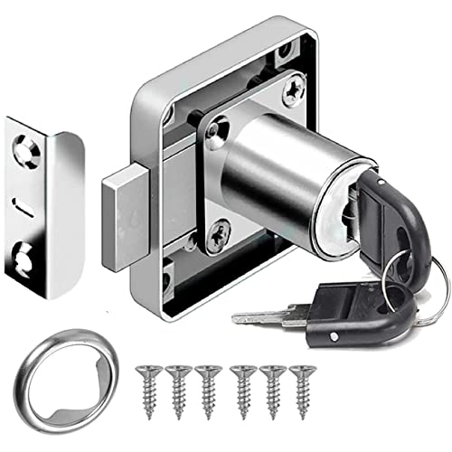 Litensh Cam Lock 22mm, cerradura de seguridad para gabinete con llave, cerradura de armario diferente para muebles, gabinete, buzón