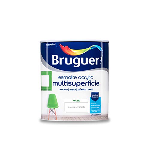 Bruguer Acrylic Multisuperficie Esmalte al agua Mate Blanco Permanente 750 ml