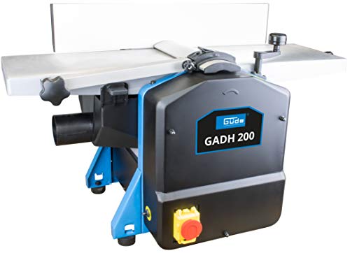Güde 55440 GADH 200 Enderezadora y cepilladora de aluminio fundido a presión, protección del eje de cepillado, interruptor de sobrecarga, color azul