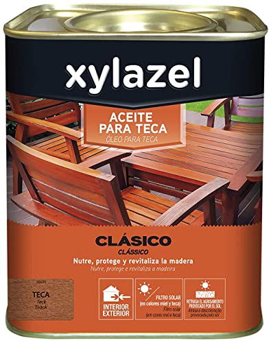 XYLAZEL M93822 Aceite para Teca, Color Teca, 750 ml (Paquete de 1)