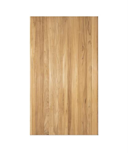 BioMaderas Tablero de madera maciza de teca, 30 mm de grosor/encimera/placa de muebles/estante de estante/cortes/FSC® 100% listones continuos