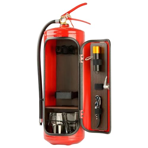 Minibar con Extintor de Incendios, Mini Barra con Forma de Extintor para Amantes del Whisky, Amantes Hombres, Decoración de Escritorio de Gabinete de Vino, Gabinete de Bar