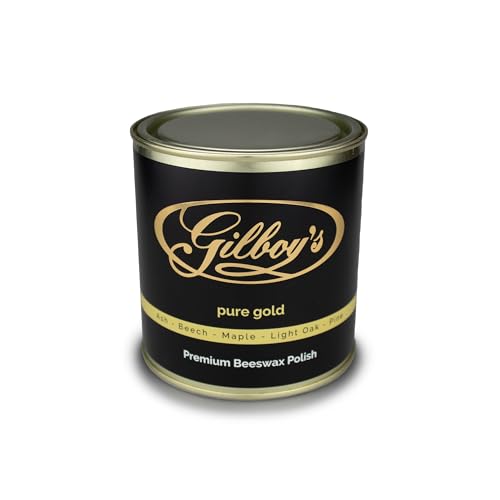 Gilboy's "pure gold" profesional de cera de abeja transparente muebles pulimento (1L) - Para todos los tipos de madera y muebles. Mejor para fresno, haya, arce, roble claro, pino